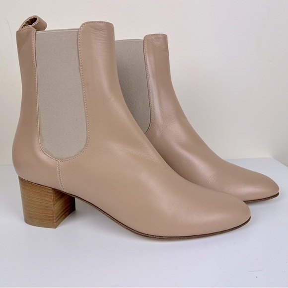 Kahmune | Neutral Leather Mila Chelsea Ankle Bootie Khaki | 38 - Picture 3 of 13